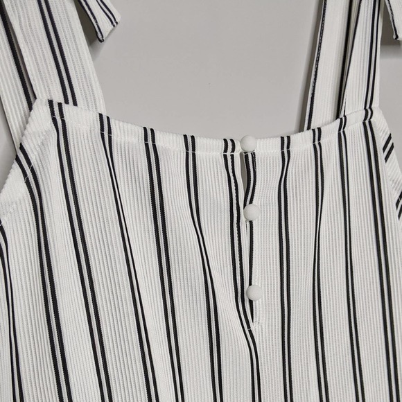 ASOS GLAMOROUS • Striped White Mini Dress Sz Small - Picture 4 of 6